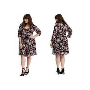 Torrid floral chiffon shirt dress plus size 5X
